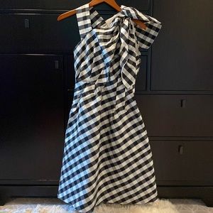 Carolina Herrera Bow Detail Gingham Dress